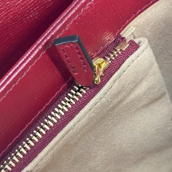 GUCCI 602204 GG Supreme Horsebit 1955 bag Shoulder Bag GG Supreme Beige/Red - Picture 16 of 16